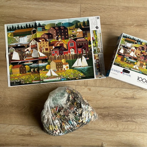 Charles Wysocki Puzzle The Cambridge 1000 piece complete - Picture 2 of 5